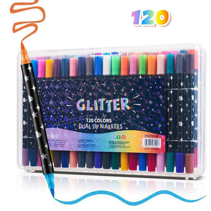 Dual-Tip Glitter Marker Set