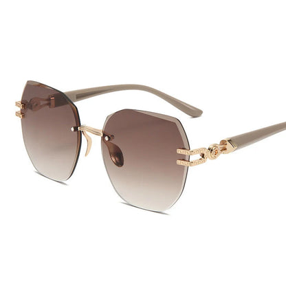 Women's Rimless Oversized Sunglasses