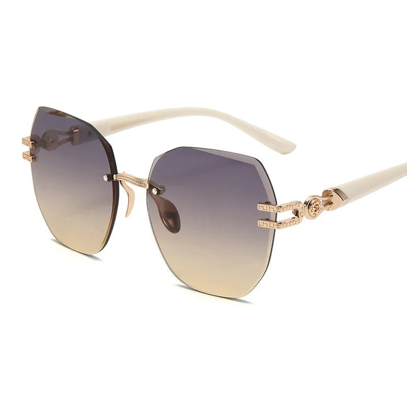 Women's Rimless Oversized Sunglasses
