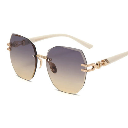 Women's Rimless Oversized Sunglasses