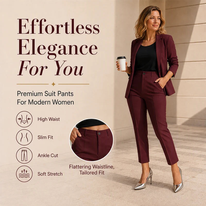 Women's Button Detail Cropped Trousers