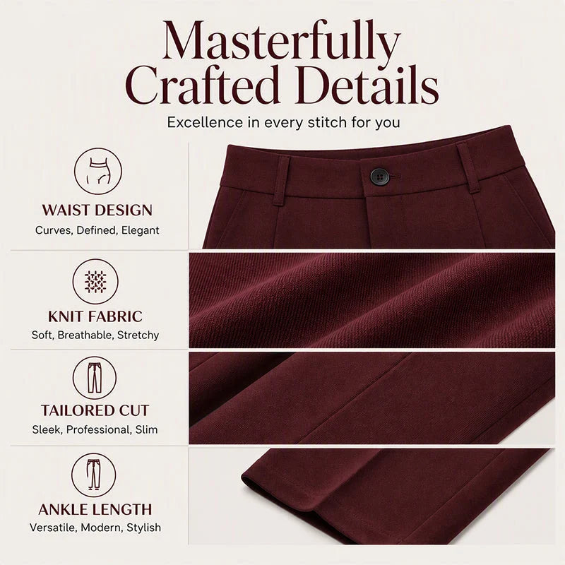 Women's Button Detail Cropped Trousers