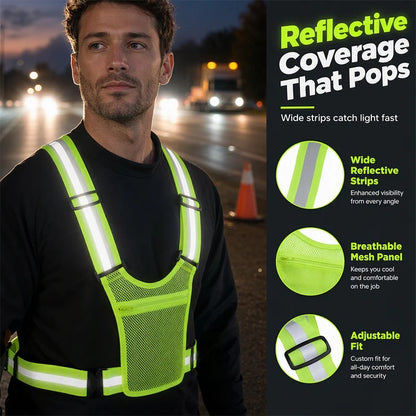 Adjustable High Visibility Reflective Vest