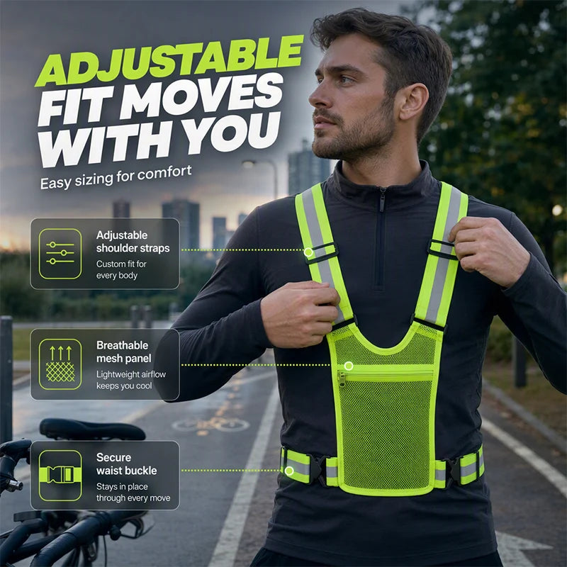 Adjustable High Visibility Reflective Vest