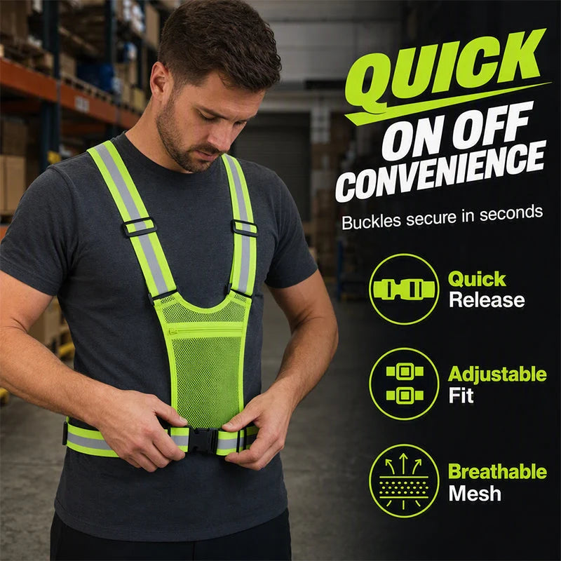 Adjustable High Visibility Reflective Vest