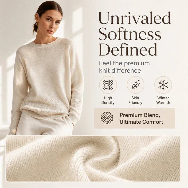 Women's Cable Knit Round Neck Jumper