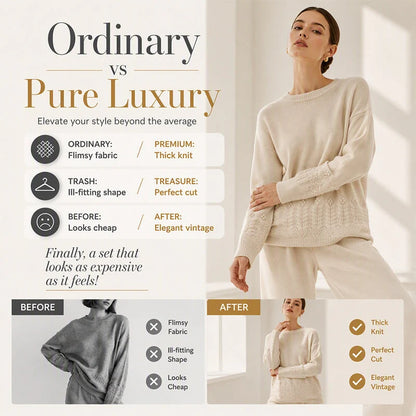 Women's Cable Knit Round Neck Jumper