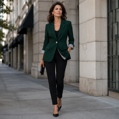 Women's Roll Up Cuff Casual Blazer