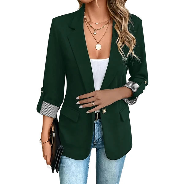Women's Roll Up Cuff Casual Blazer