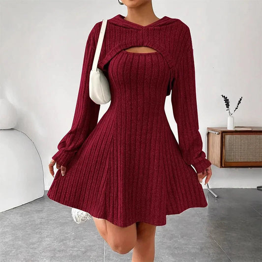 Women's Ribbed Knit Top & Trouser Set