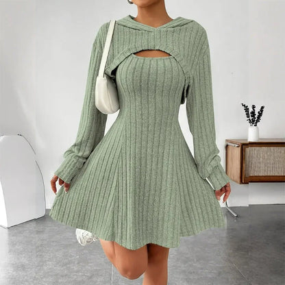 Women's Ribbed Knit Top & Trouser Set