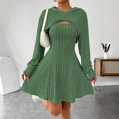 Women's Ribbed Knit Top & Trouser Set