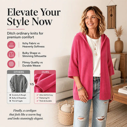 Women's Lightweight Hooded Knit Cardigan