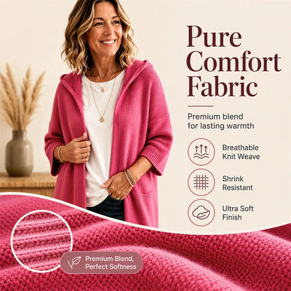 Women's Lightweight Hooded Knit Cardigan