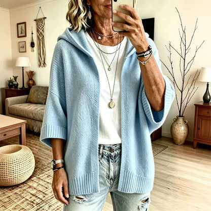 Women's Lightweight Hooded Knit Cardigan