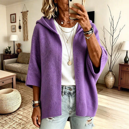 Women's Lightweight Hooded Knit Cardigan