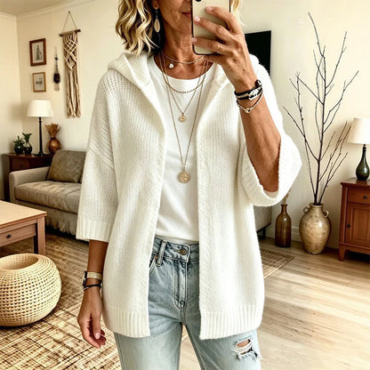 Women's Lightweight Hooded Knit Cardigan