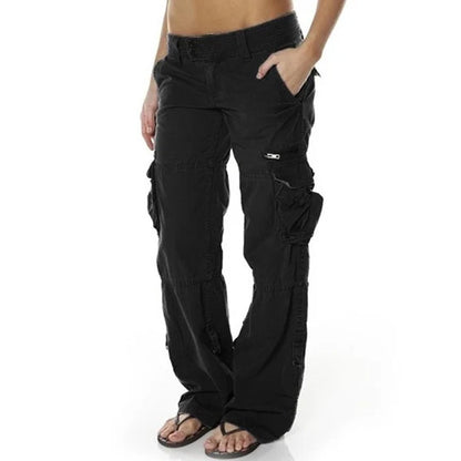 Women's Wide Leg Utility Cargo Trousers