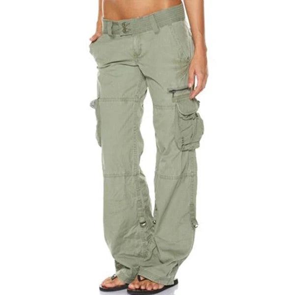 Women's Wide Leg Utility Cargo Trousers