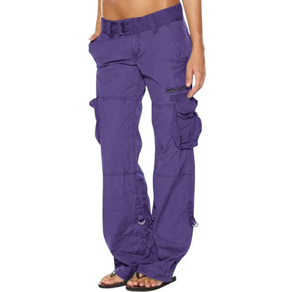 Women's Wide Leg Utility Cargo Trousers