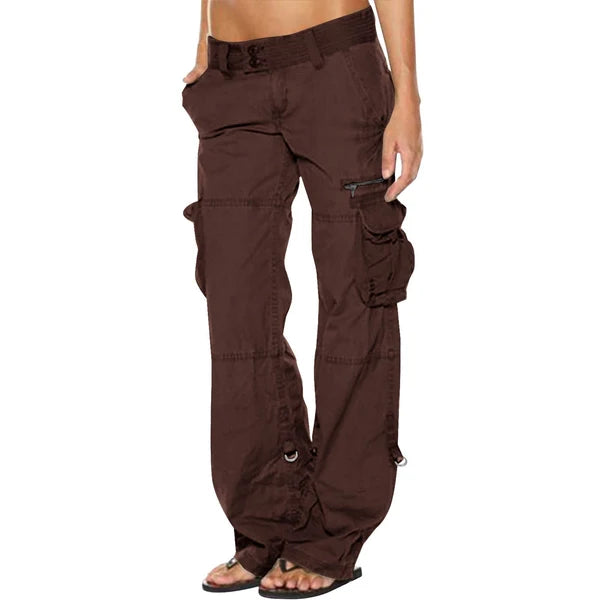 Women's Wide Leg Utility Cargo Trousers