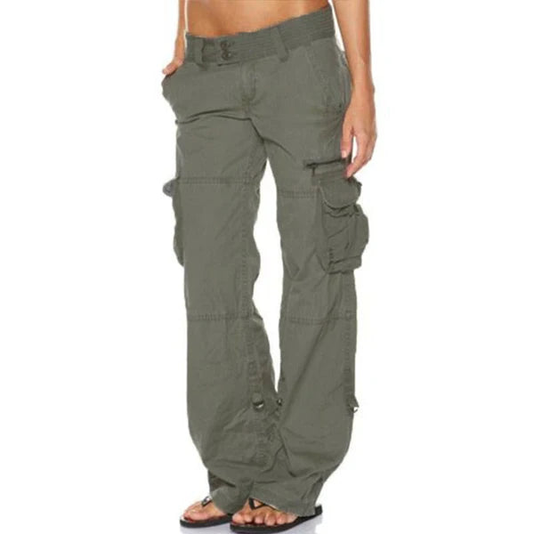 Women's Wide Leg Utility Cargo Trousers