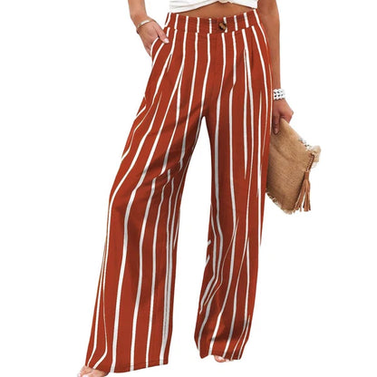 Women's High Waist Wide Leg Trousers
