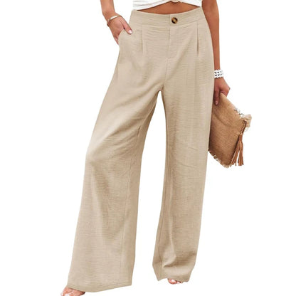 Women's High Waist Wide Leg Trousers