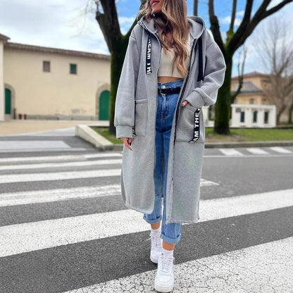 Women's Longline Zip Hooded Jacket
