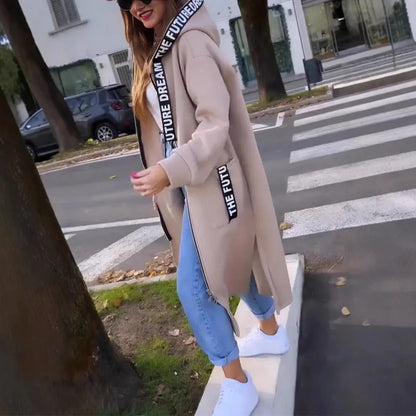 Women's Longline Zip Hooded Jacket