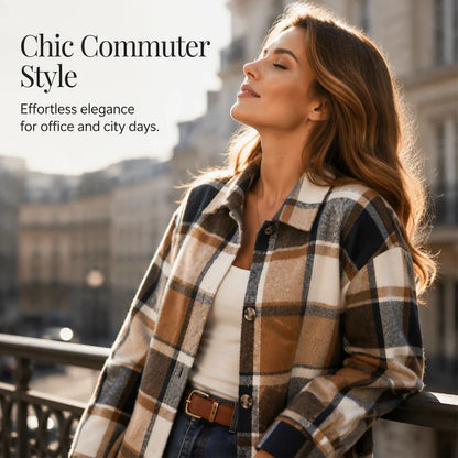 Women's Relaxed Check Longline Shirt
