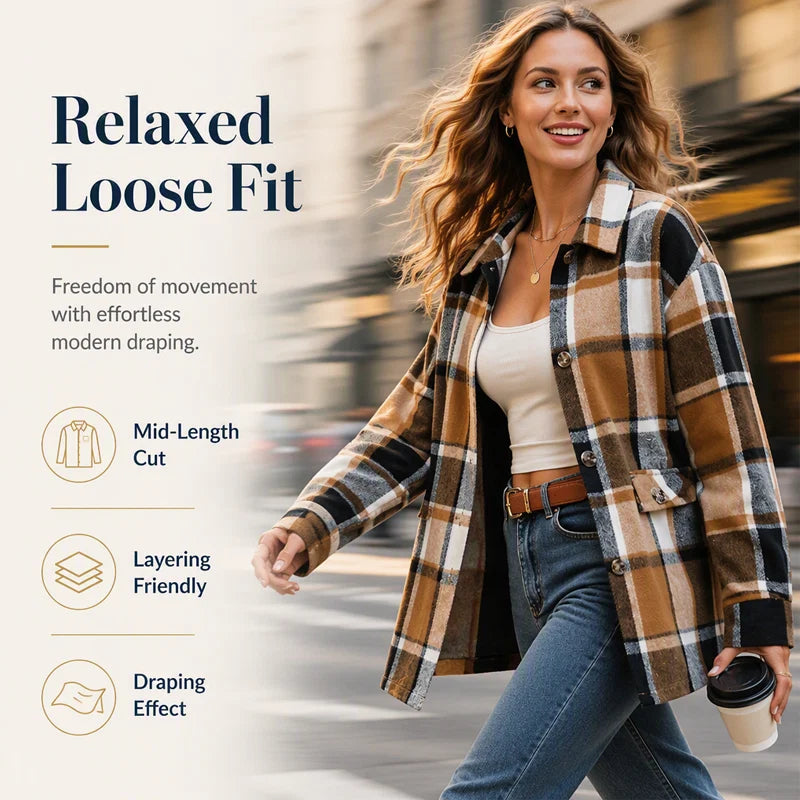 Women's Relaxed Check Longline Shirt