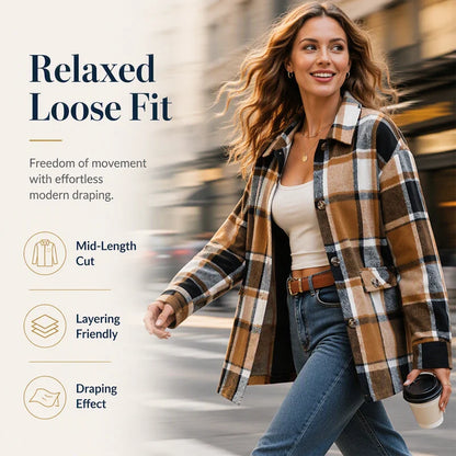 Women's Relaxed Check Longline Shirt