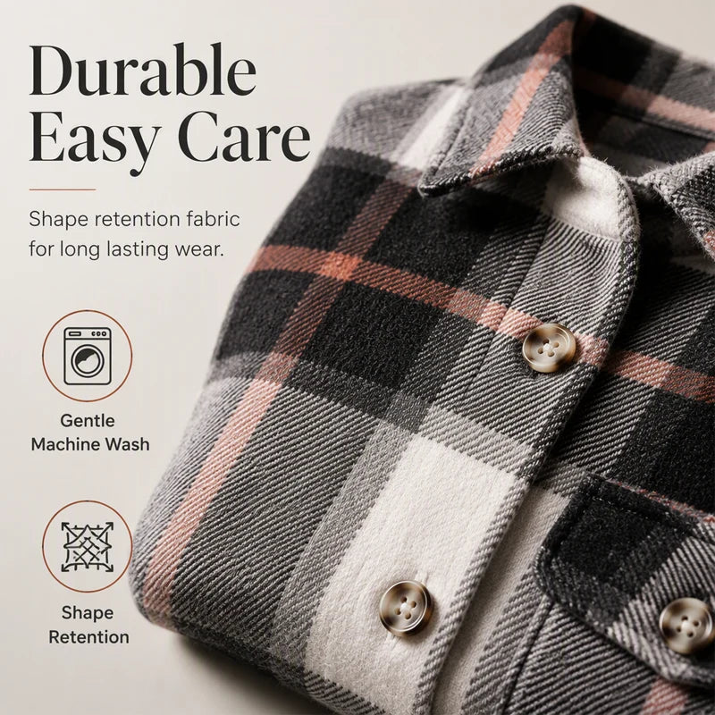 Women's Relaxed Check Longline Shirt