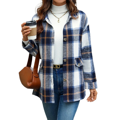 Women's Relaxed Check Longline Shirt
