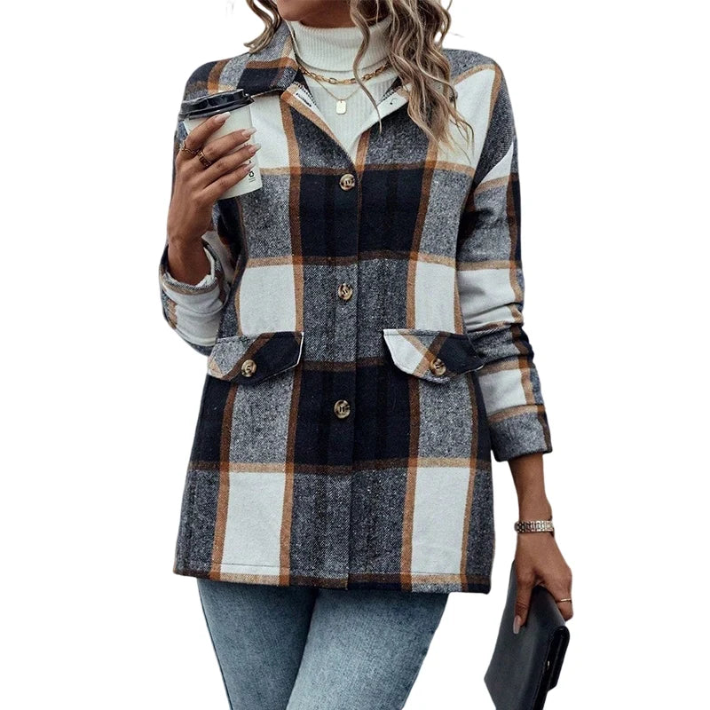 Women's Relaxed Check Longline Shirt