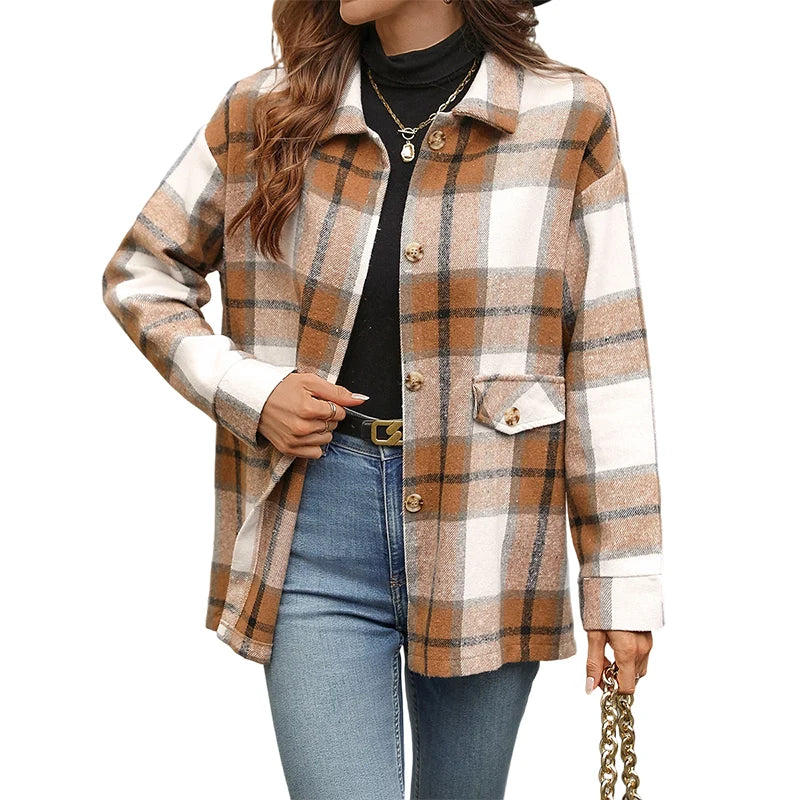 Women's Relaxed Check Longline Shirt