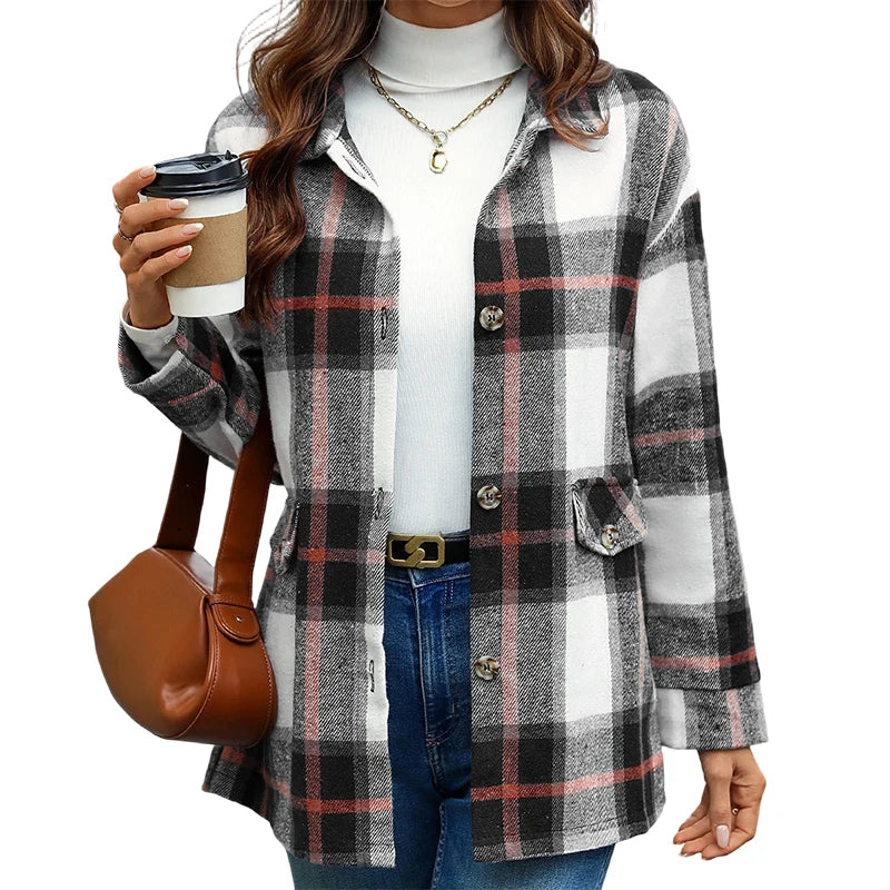 Women's Relaxed Check Longline Shirt