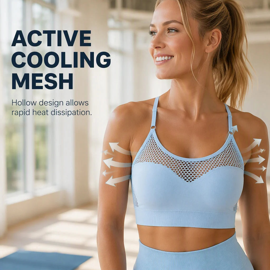 Women's Mesh Panel Sports Bra