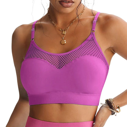 Women's Mesh Panel Sports Bra