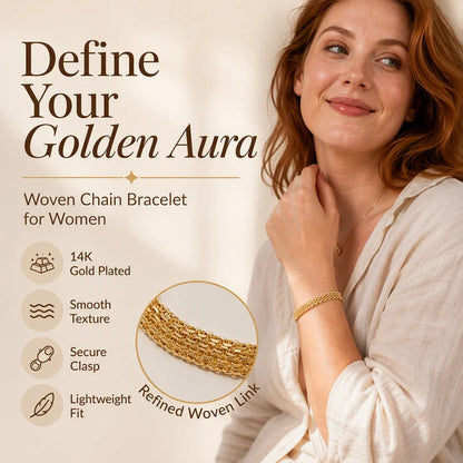 Women's Wide Woven Statement Bracelet