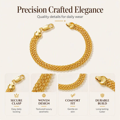 Women's Wide Woven Statement Bracelet