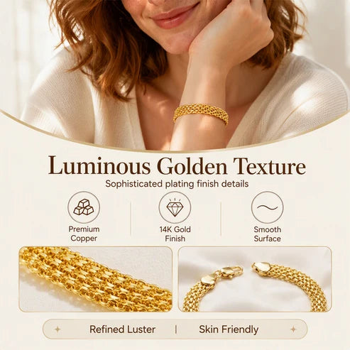 Women's Wide Woven Statement Bracelet