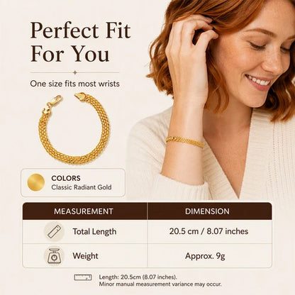 Women's Wide Woven Statement Bracelet