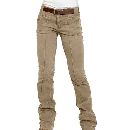 Women's Vertical Seam Slim Fit Trousers