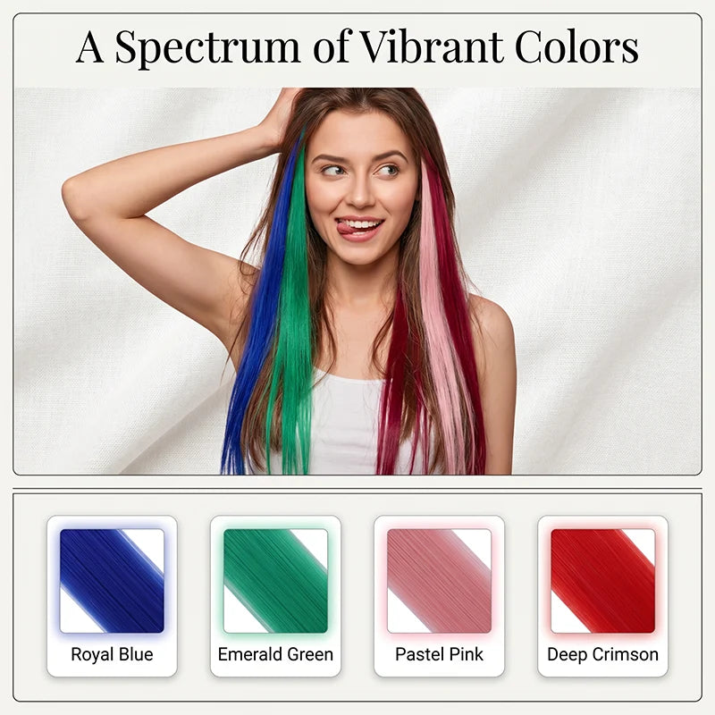 Colour Accent Clip In Hair Extensions