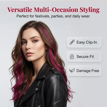 Colour Accent Clip In Hair Extensions