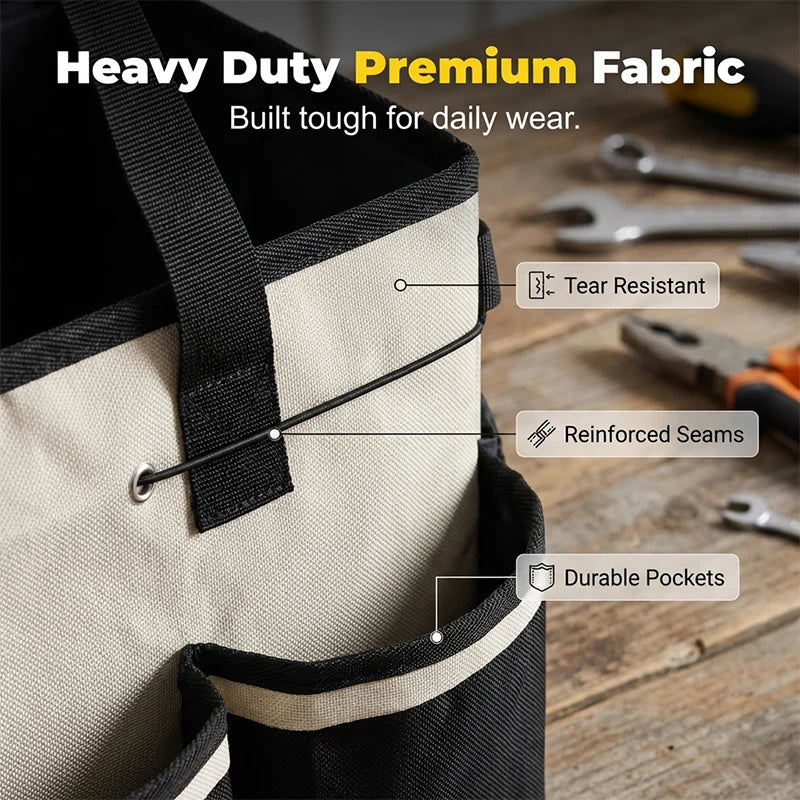 Multi Pocket Open Utility Tote