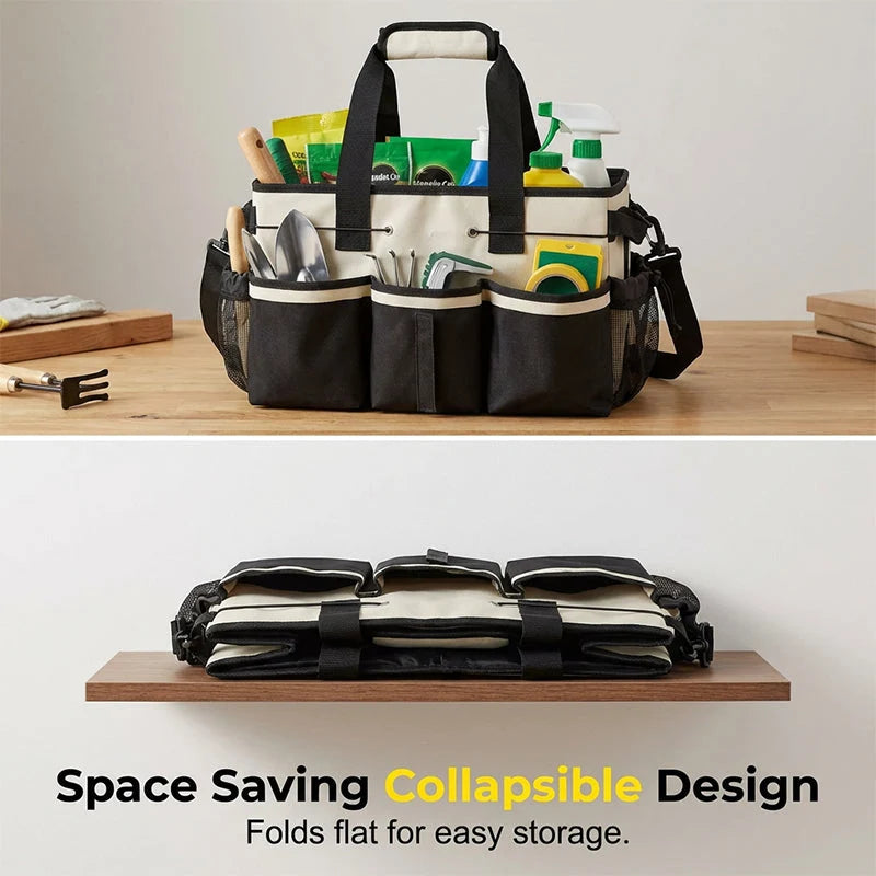 Multi Pocket Open Utility Tote