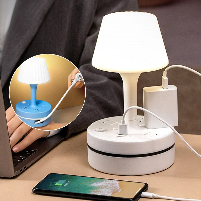 Bedside Lamp with Charging Hub